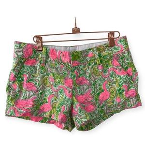 Lilly Pulitzer Walsh Shorts Pink Flamingo Hot Wings 4 Preppy Resort Tropical